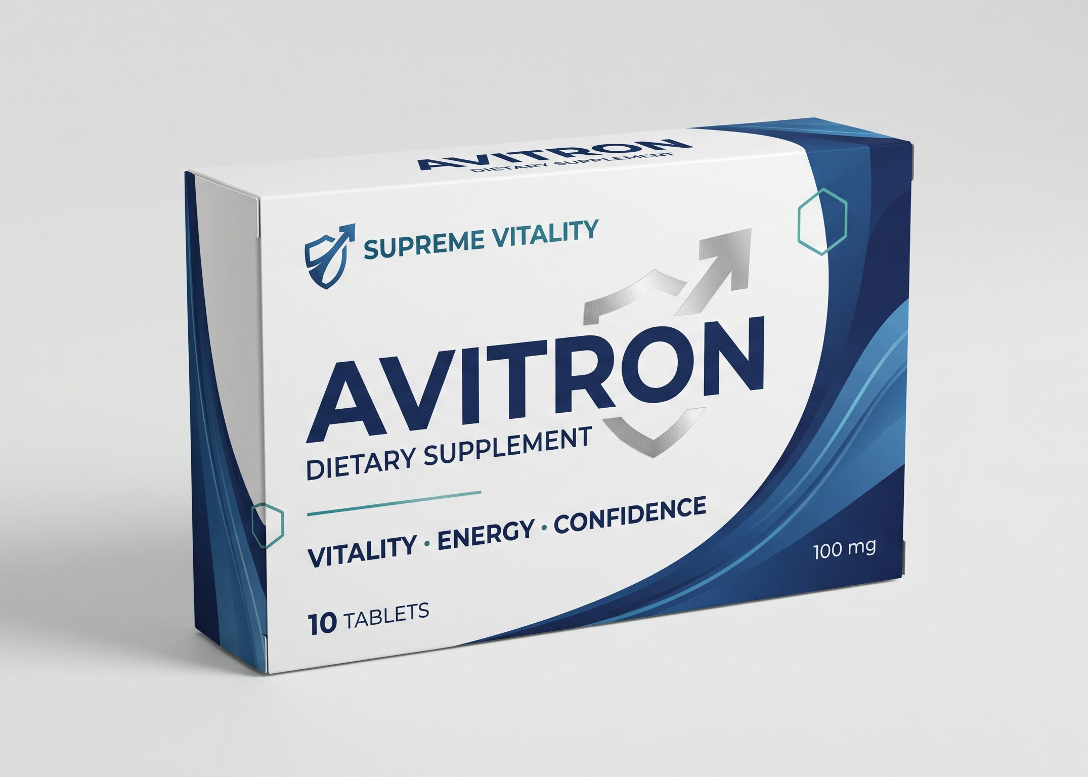Avitron dietary supplement box on a white background
