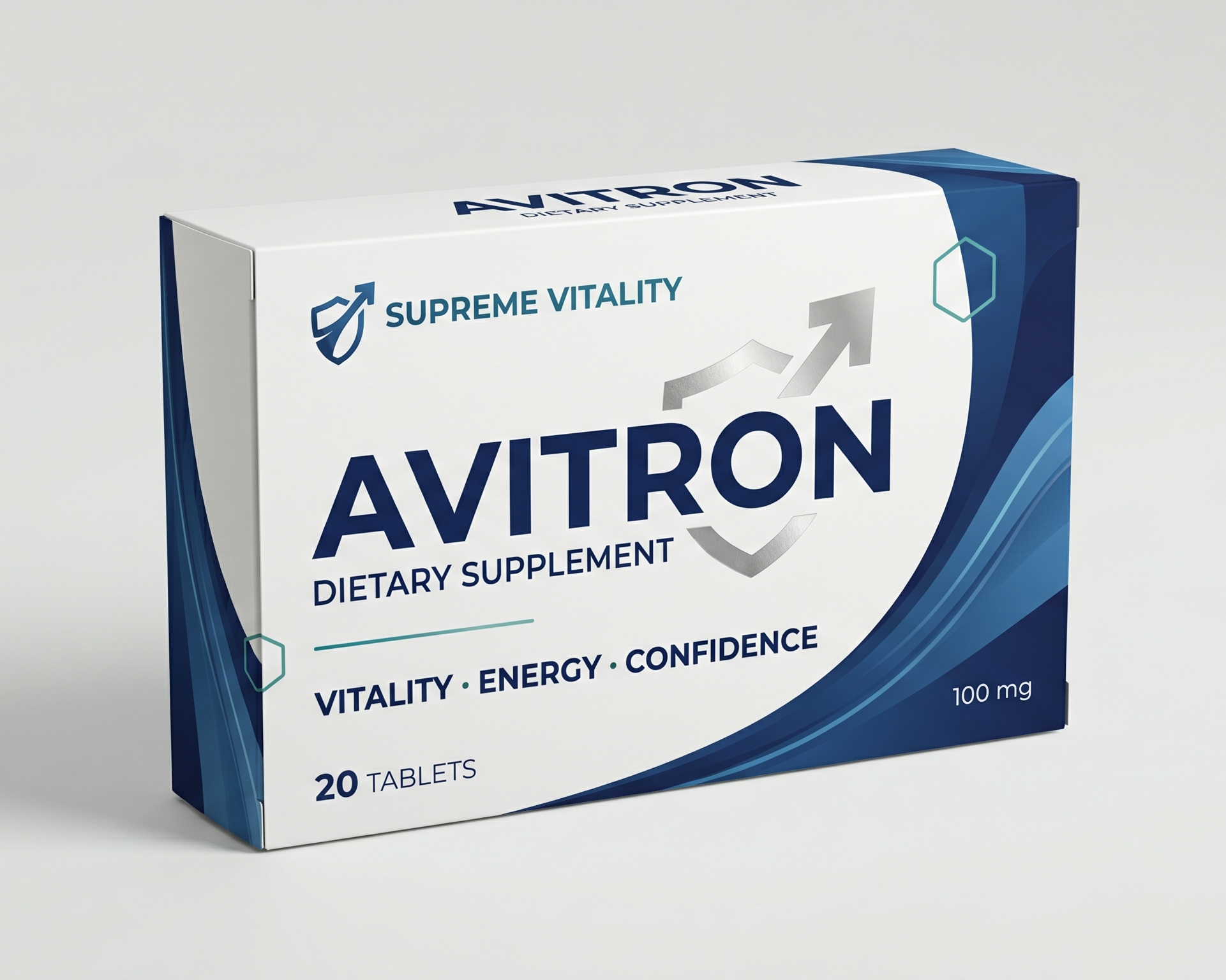Avitron dietary supplement box on a white background